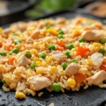 chicken fried rice on blackstone