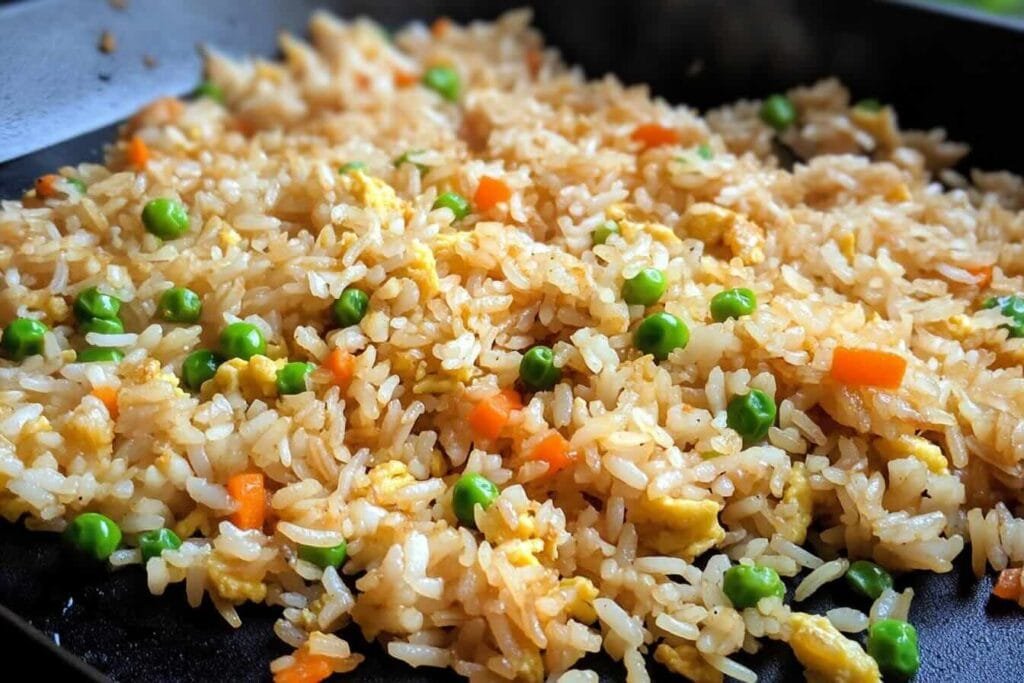 Fried rice recipe on blackstone