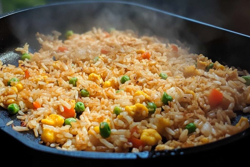 Fried rice on blackstone