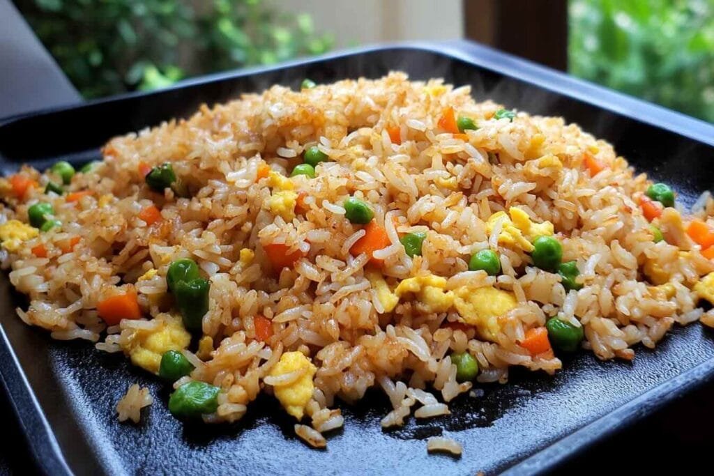 Fried rice on blackstone