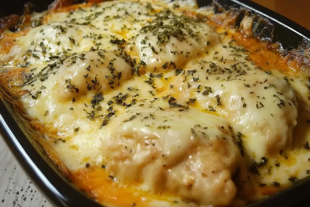 Slow Cooker Cheesy Mozzarella Chicken