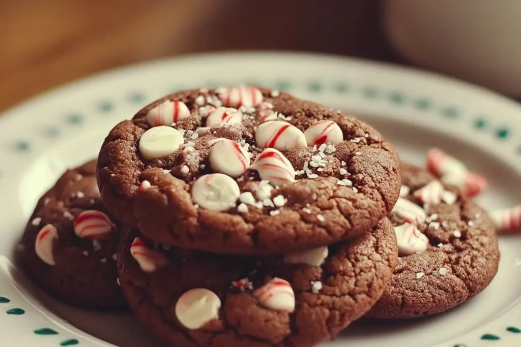 Peppermint Hot Chocolate Cookies