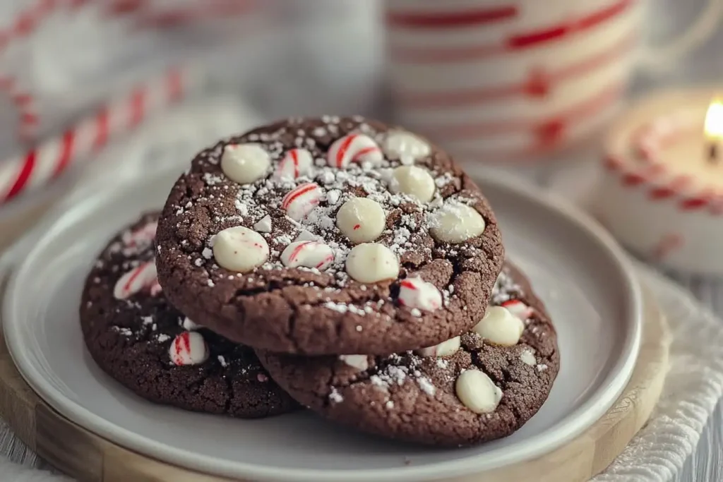 Peppermint Hot Chocolate Cookies