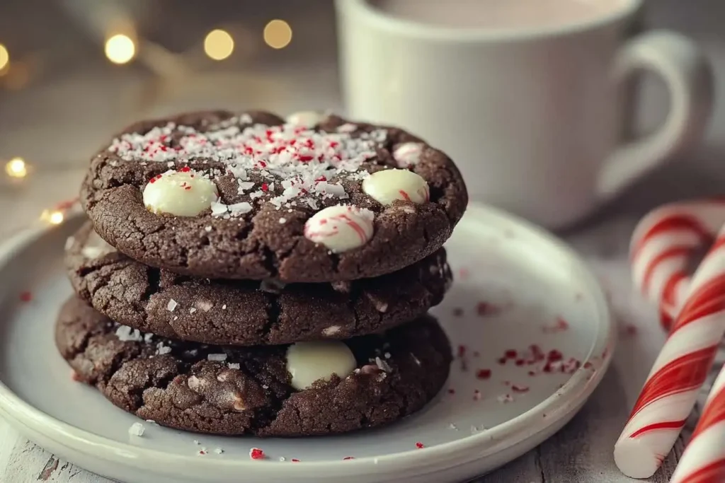 Peppermint Hot Chocolate Cookies