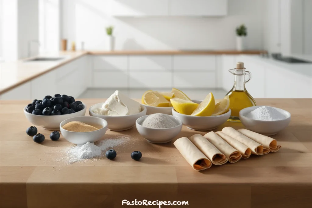 Blueberry Cream Cheese Egg Rolls