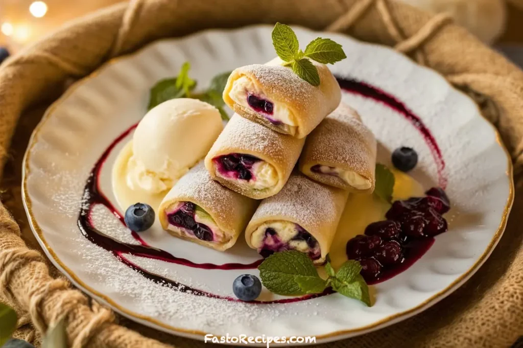 Blueberry Cream Cheese Egg Rolls