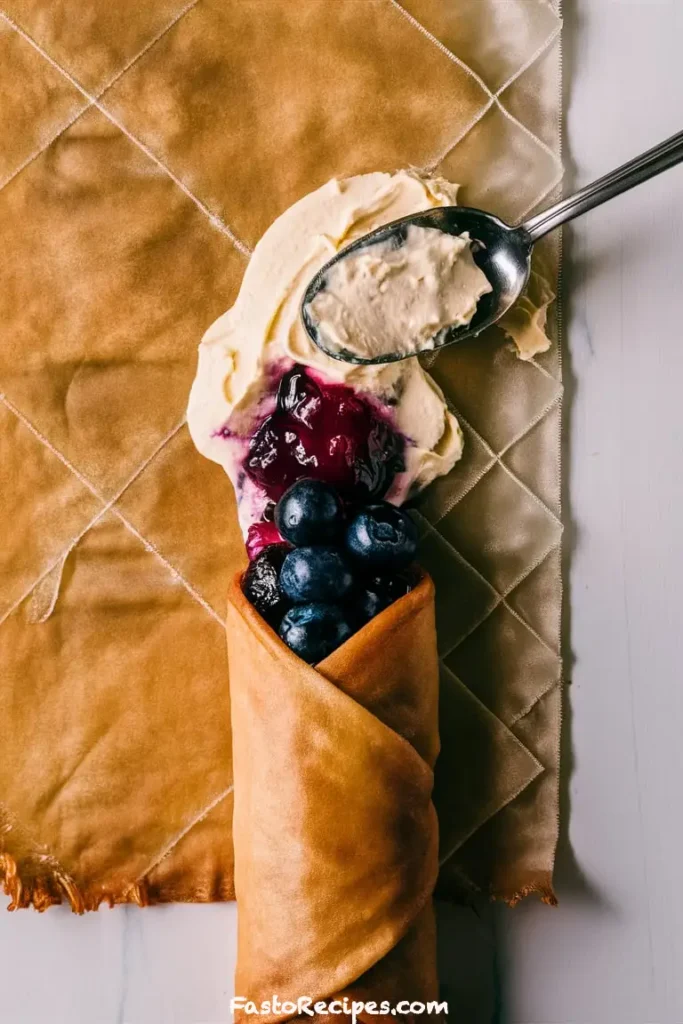 Blueberry Cream Cheese Egg Rolls
