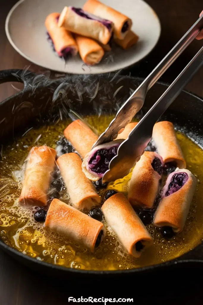 Blueberry Cream Cheese Egg Rolls