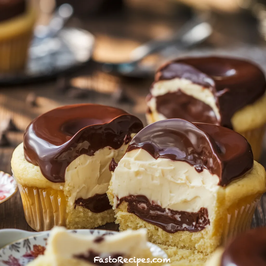 Boston Cream Cupcakes