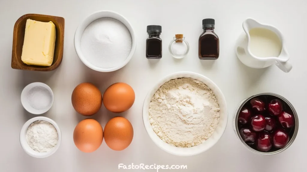 Ingredients for Cherry Pie Bars