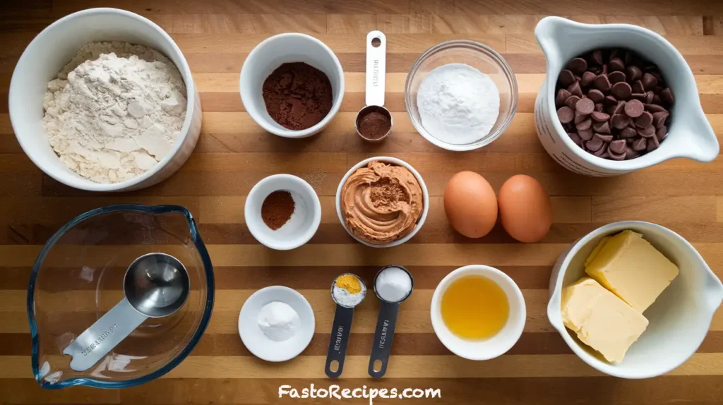 Gooey Chocolate Peanut Butter Cupcakes