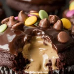 Gooey Chocolate Peanut Butter Cupcakes