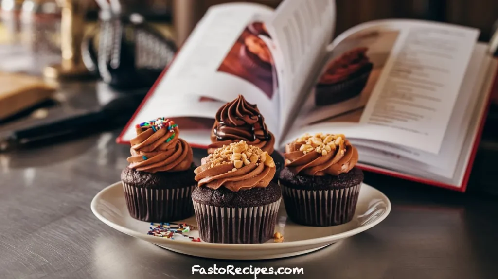 Gooey Chocolate Peanut Butter Cupcakes