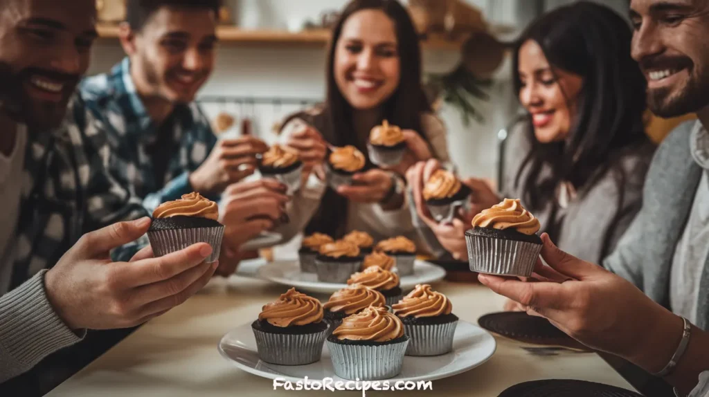 Gooey Chocolate Peanut Butter Cupcakes