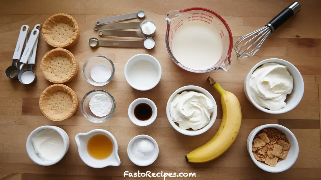 No-Bake Mini Banana Cream Pies