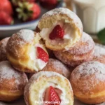Strawberry Cheesecake Stuffed Donut Holes