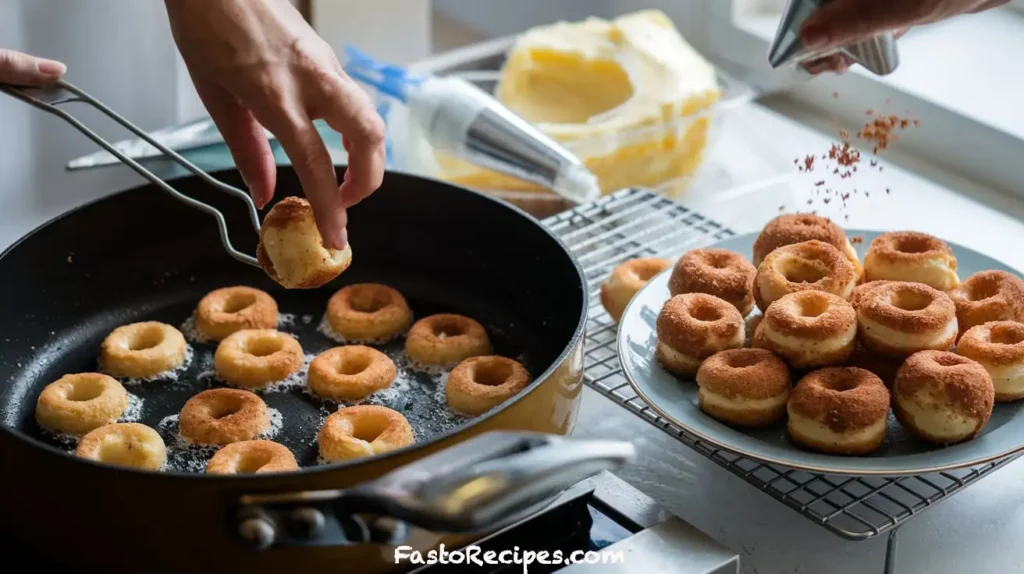 Strawberry Cheesecake Stuffed Donut Holes