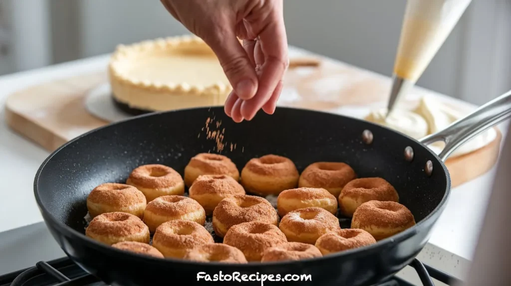 Strawberry Cheesecake Stuffed Donut Holes