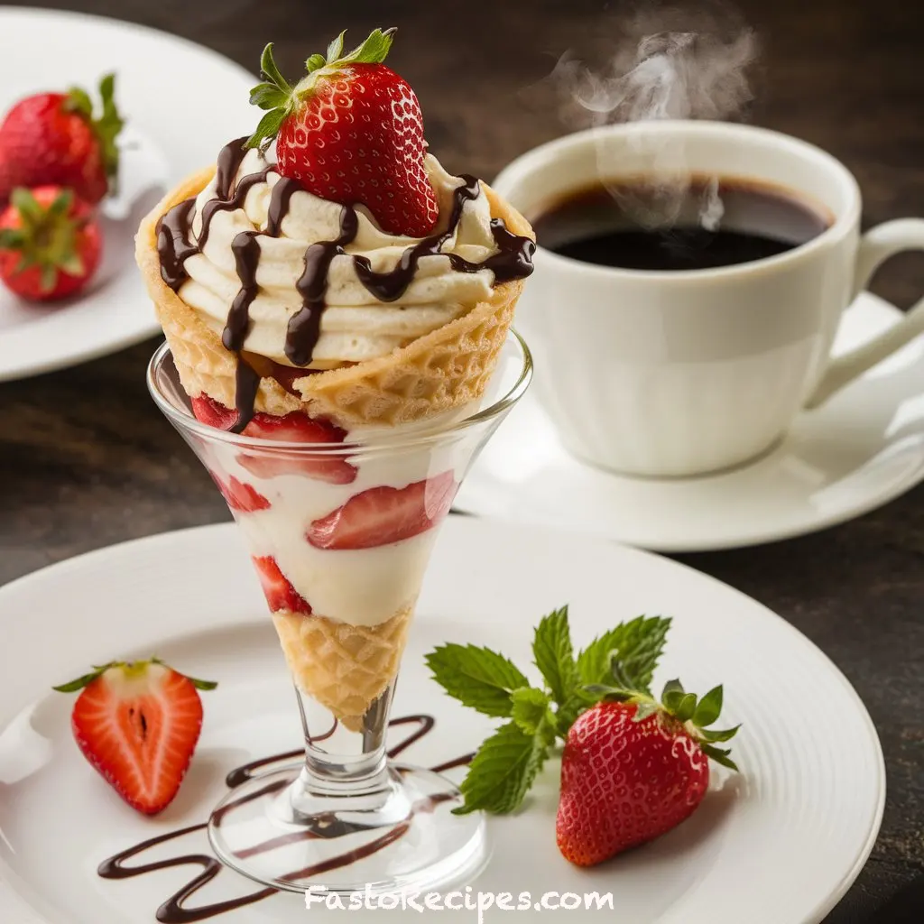 Strawberry Crunch Cheesecake Cones