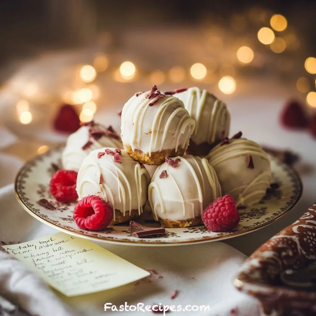 White Chocolate Raspberry Cheesecake Balls
