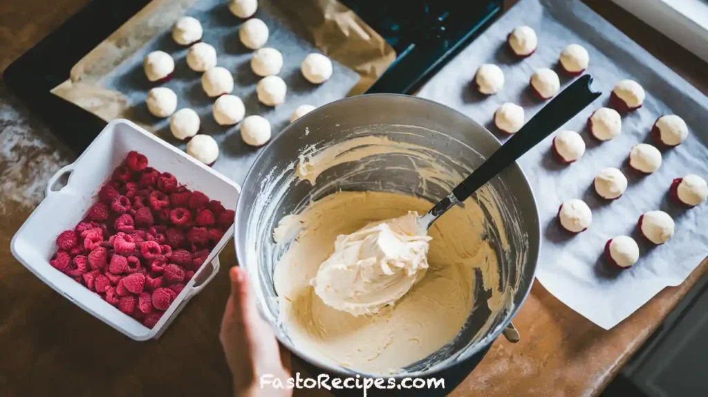 White Chocolate Raspberry Cheesecake Balls