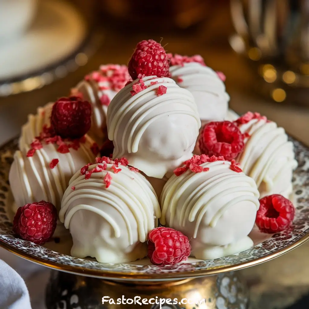 White Chocolate Raspberry Cheesecake Balls