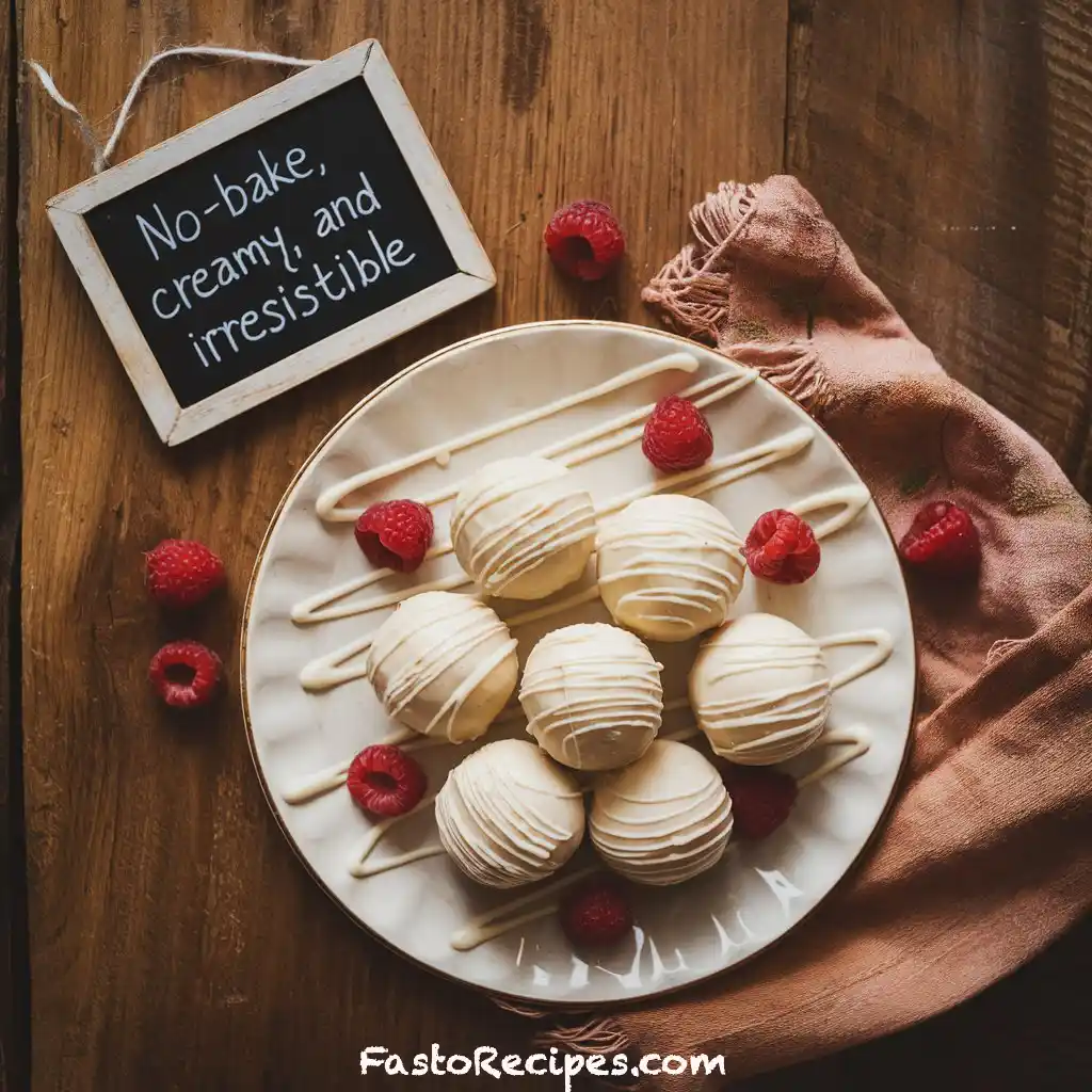 White Chocolate Raspberry Cheesecake Balls