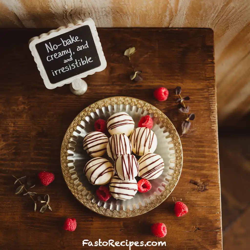 White Chocolate Raspberry Cheesecake Balls