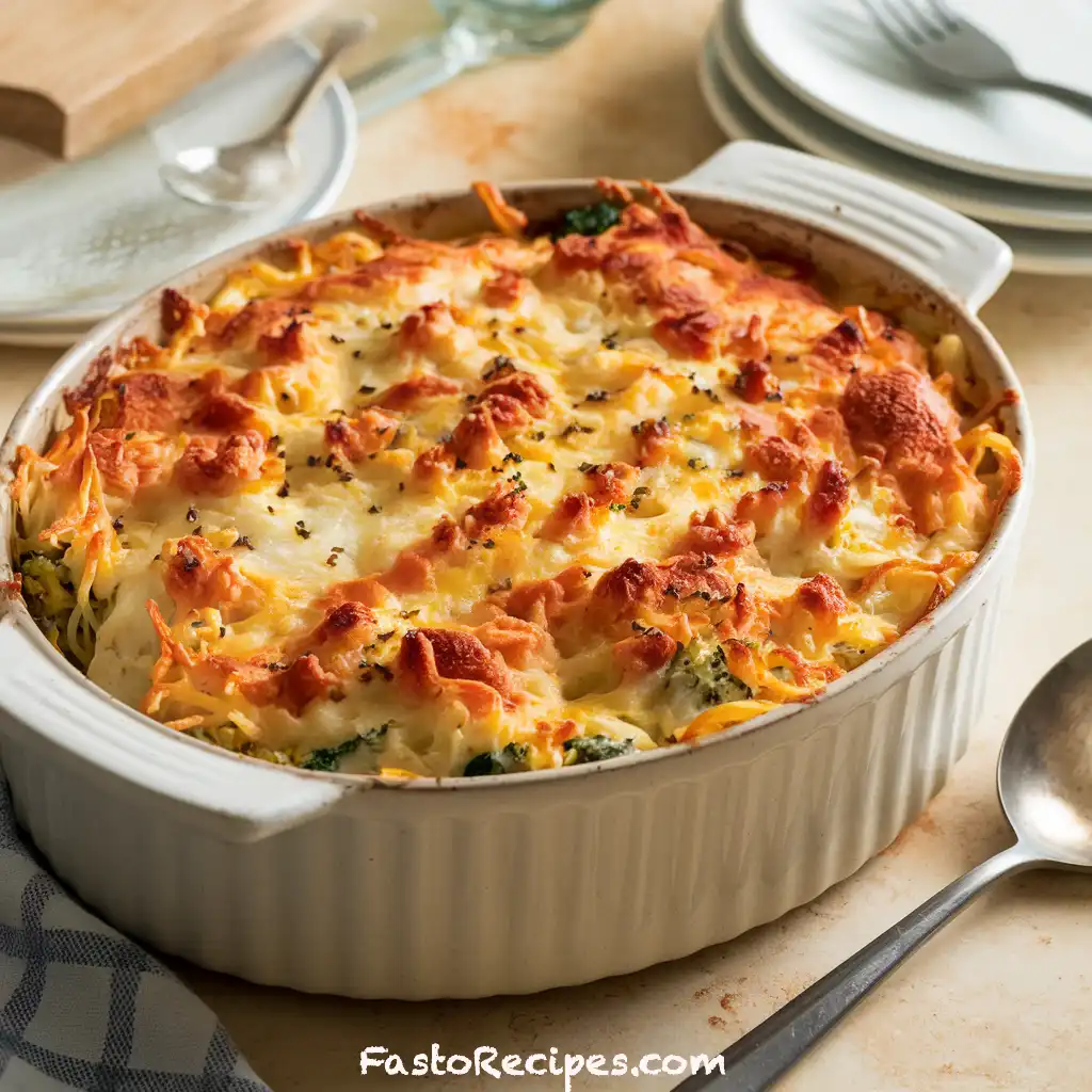 Keto Broccoli Chicken Cheese Casserole