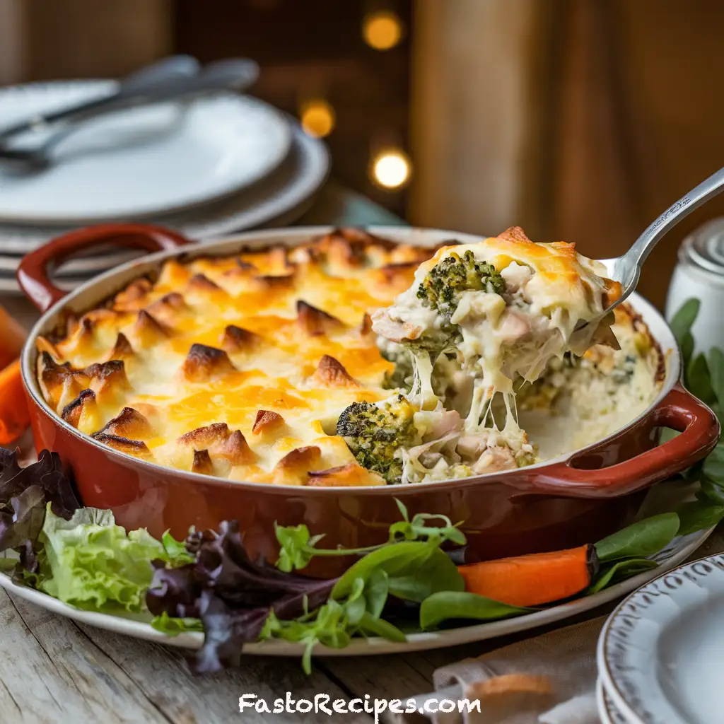 Keto Broccoli Chicken Cheese Casserole