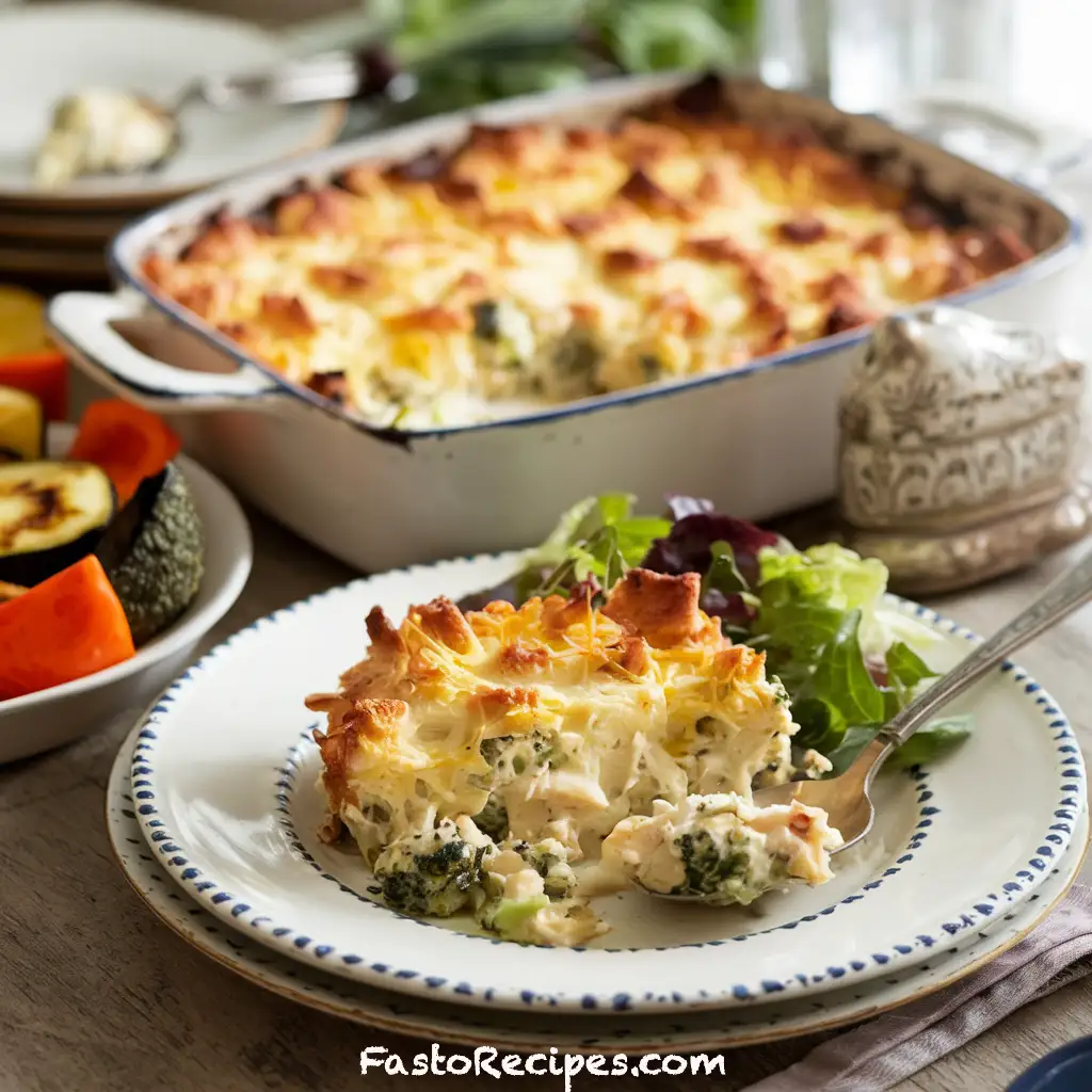 Keto Broccoli Chicken Cheese Casserole