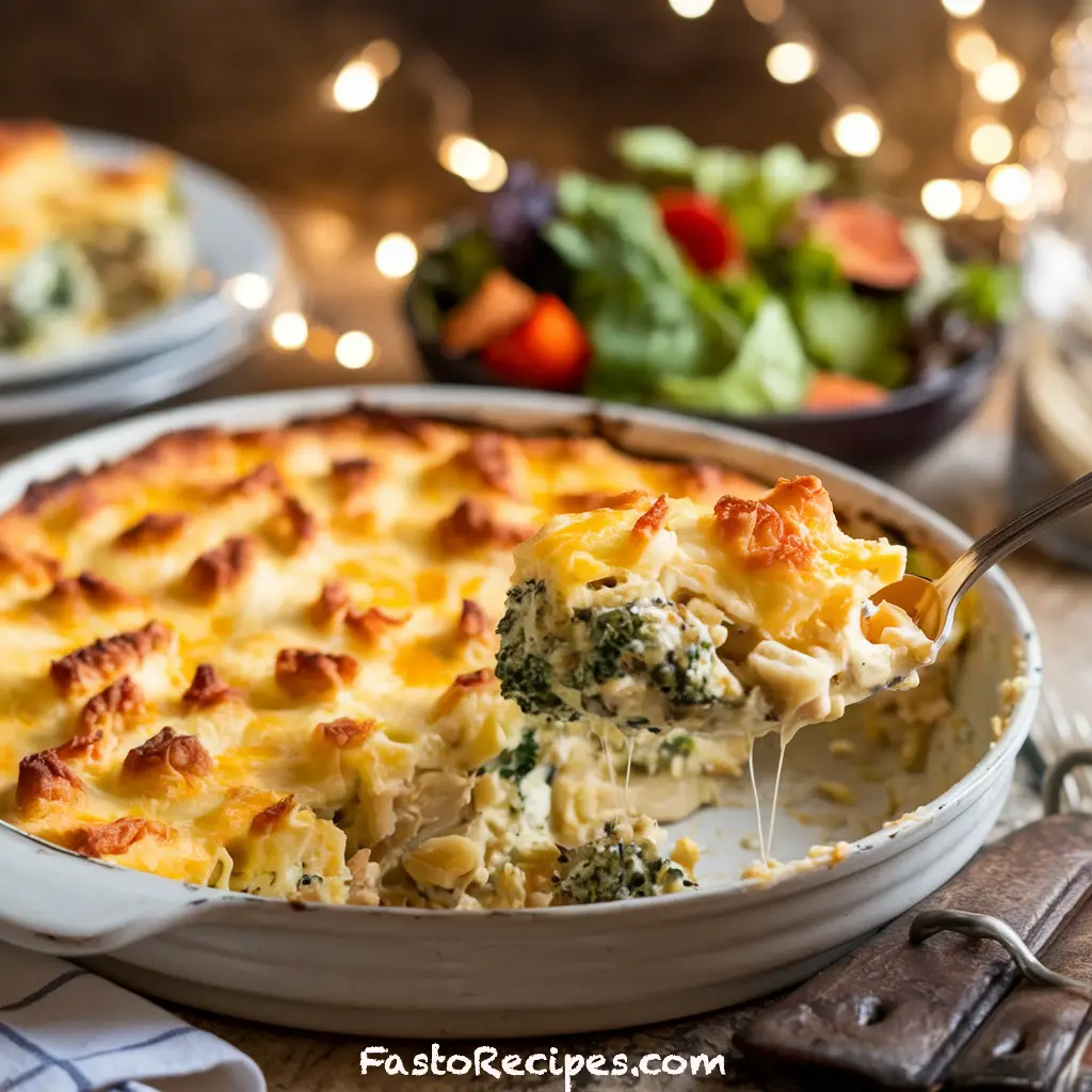 Keto Broccoli Chicken Cheese Casserole