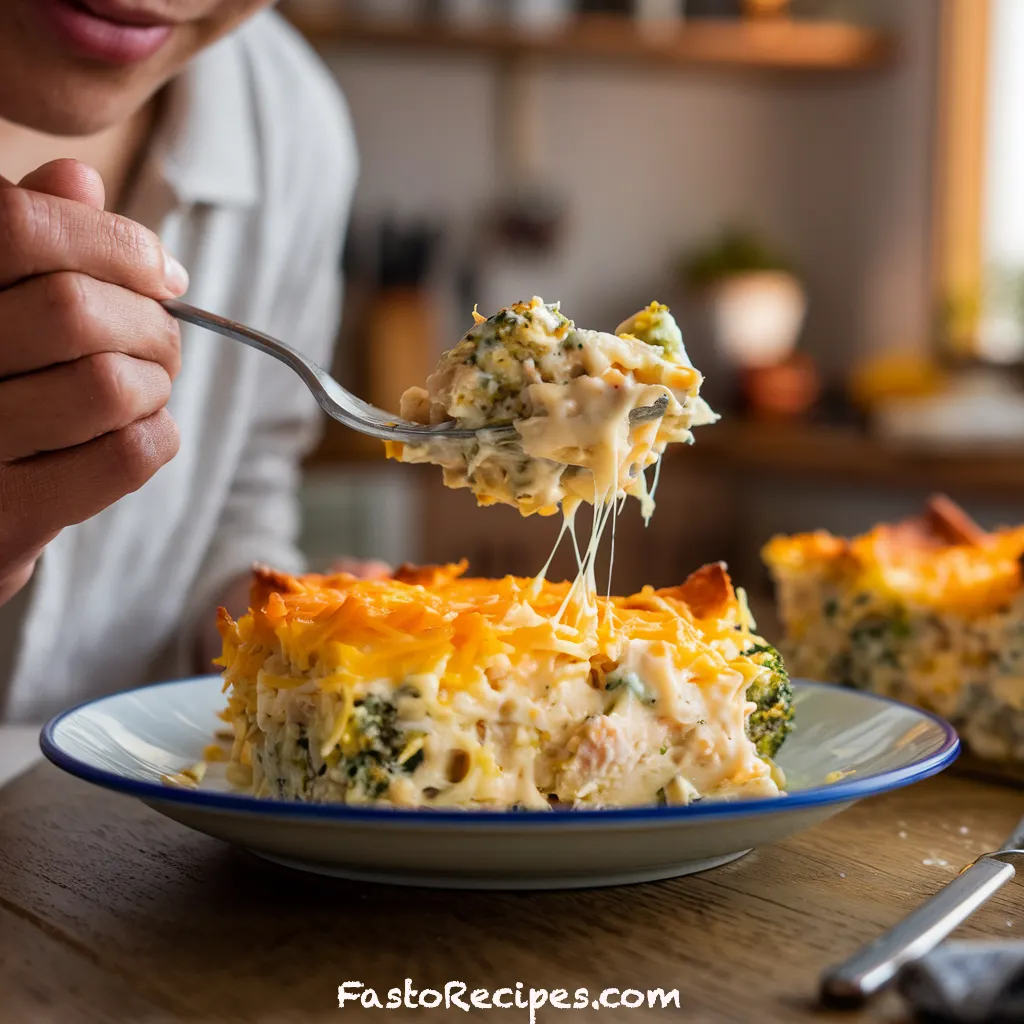Keto Broccoli Chicken Cheese Casserole