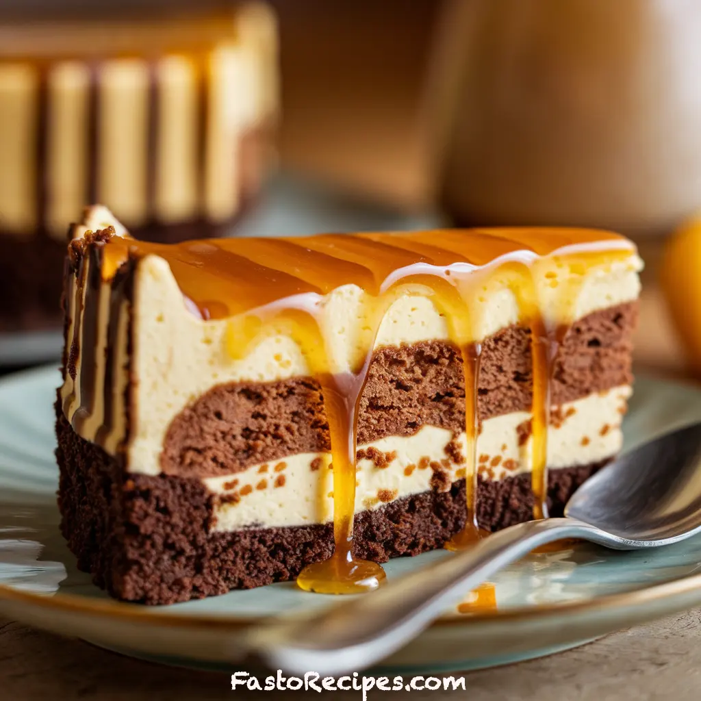 caramel brownie cheesecake