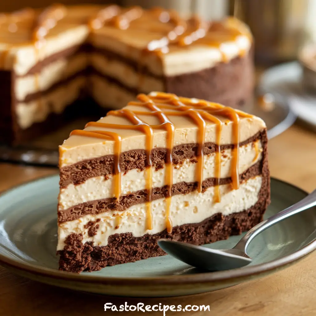 caramel brownie cheesecake