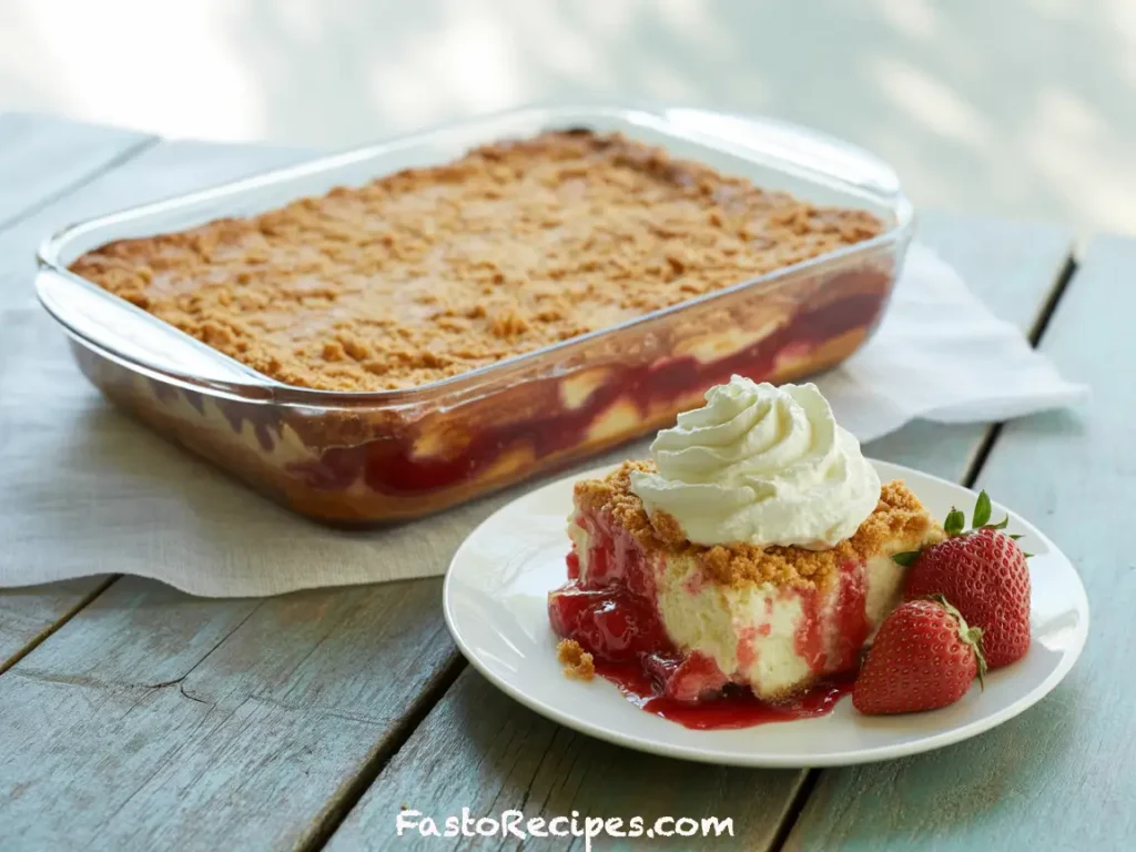 Strawberry Cheesecake Dump Cake
