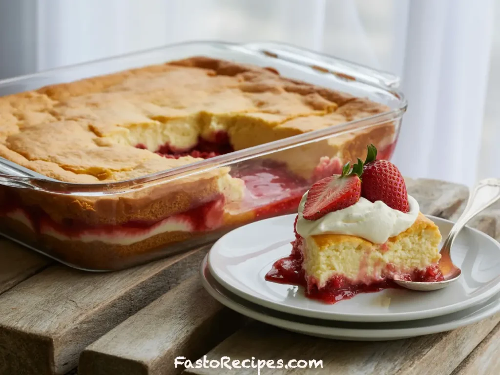 Strawberry Cheesecake Dump Cake