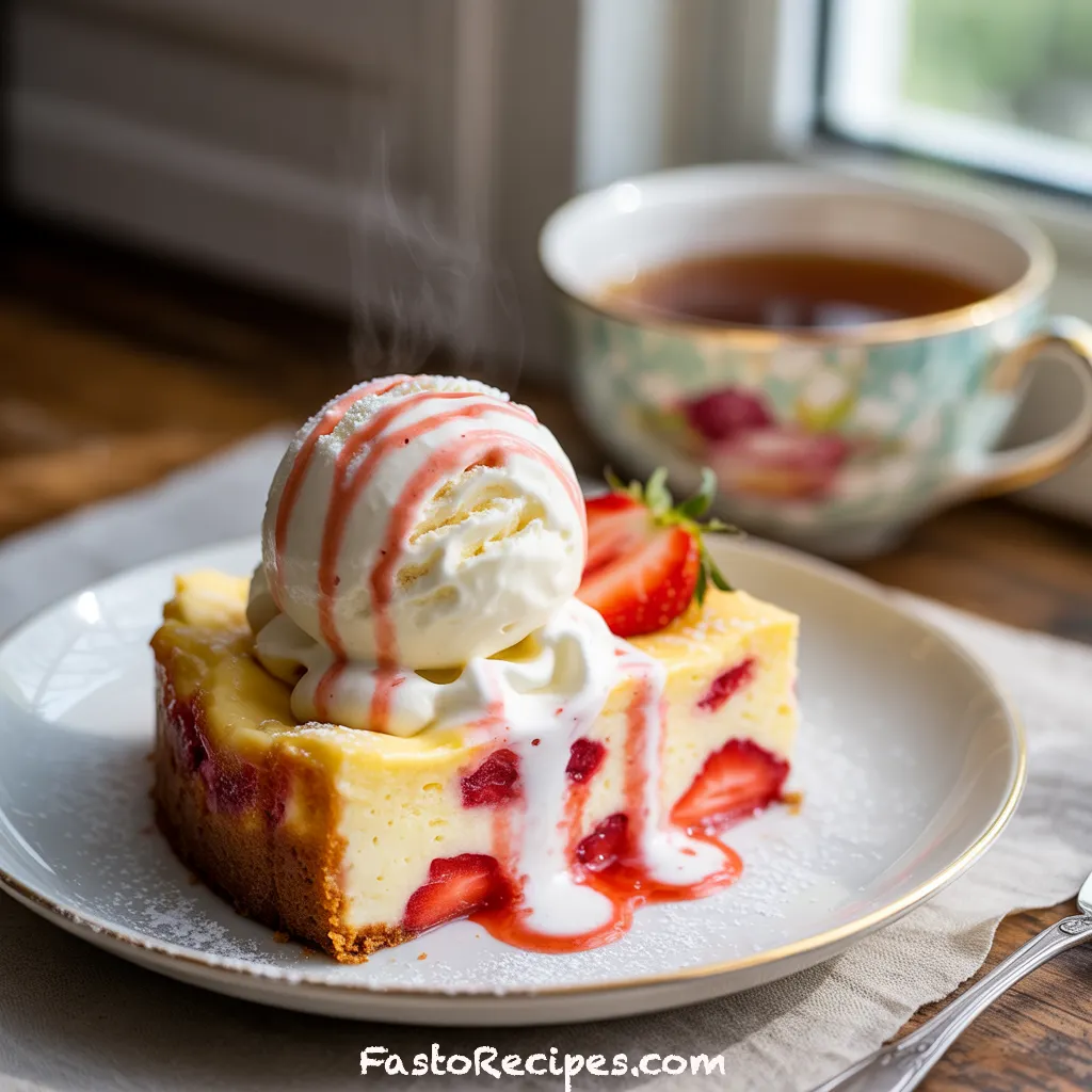 Strawberry Cheesecake Dump Cake