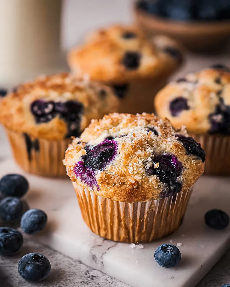 Delicious Blueberry Muffins Ready to Eat