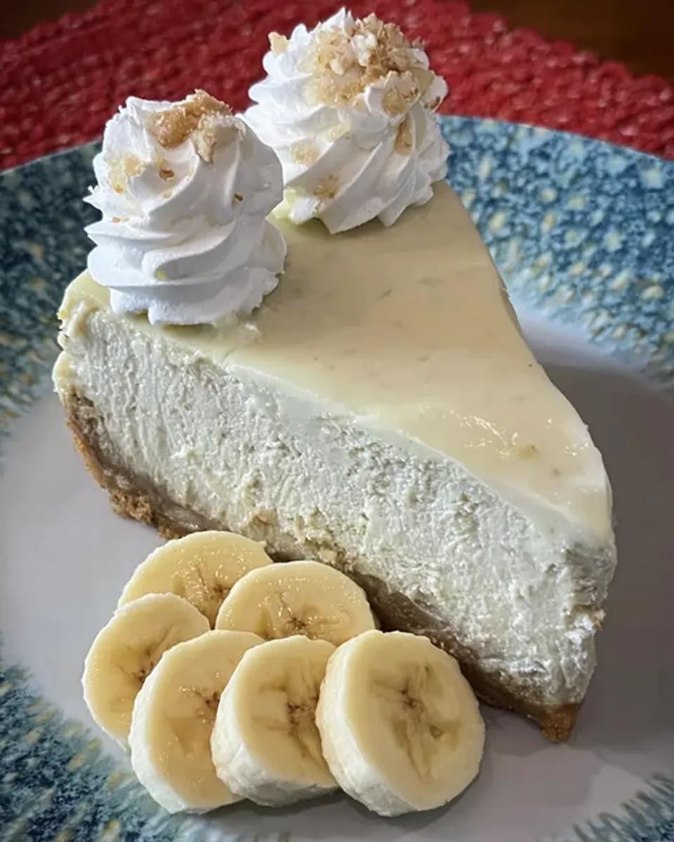 Delicious Banana Cream Cheesecake Slices