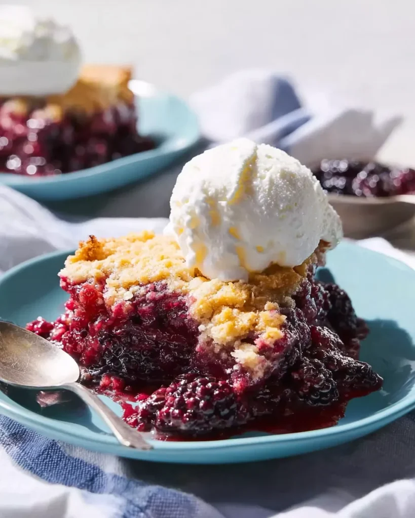 Homemade Blackberry Cobbler Fresh Out of the Oven