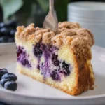 Blueberry Cream Cheese Crumb Cake Sliced