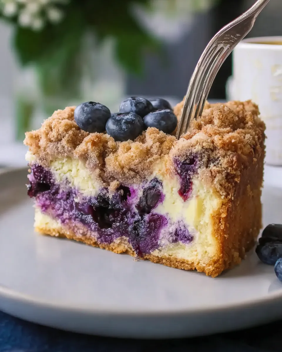 Blueberry Cream Cheese Crumb Cake