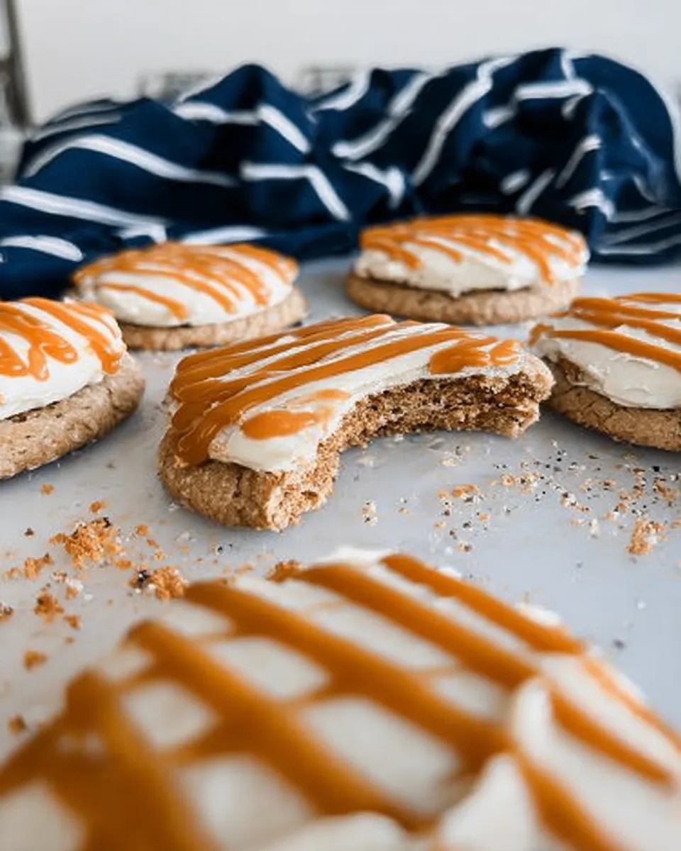 Decadent Caramel Cheesecake Cookies Freshly Baked