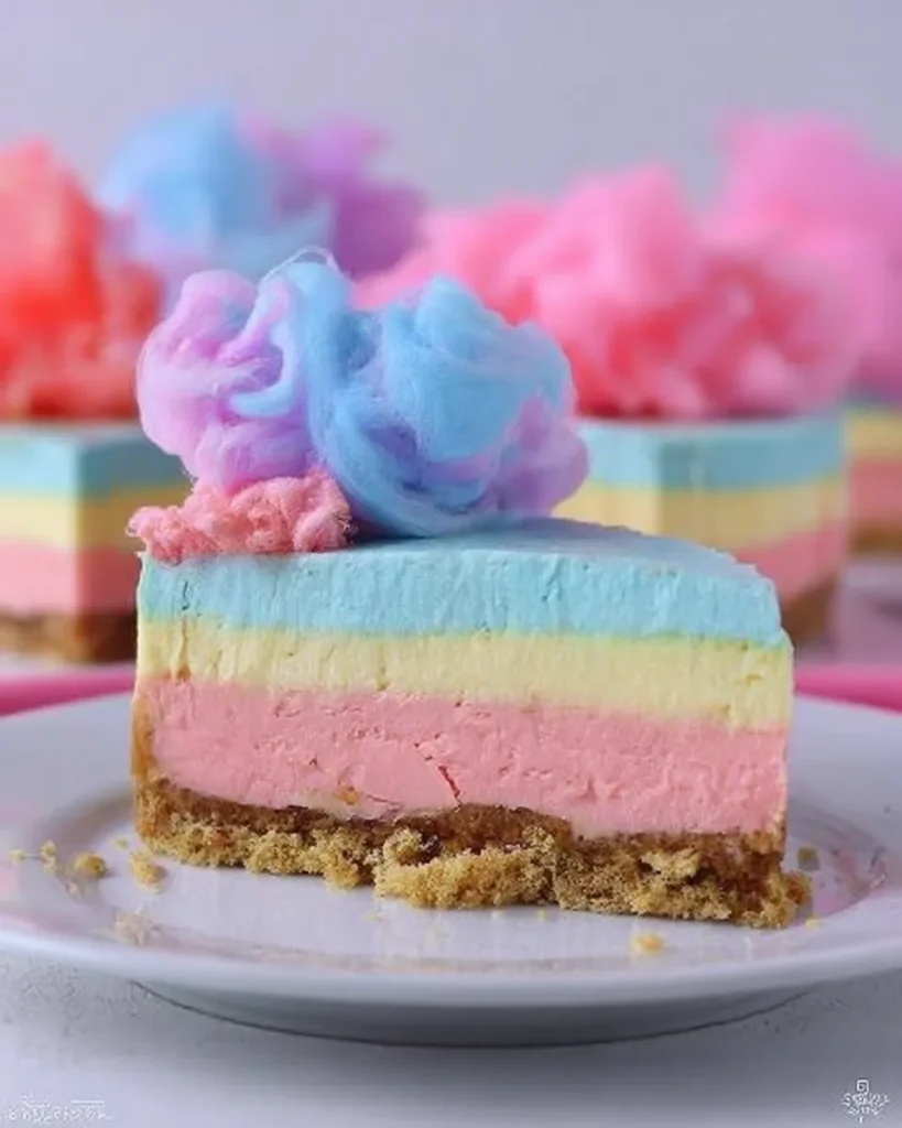 Cotton Candy Cheesecake: Colorful and Delicious Dessert