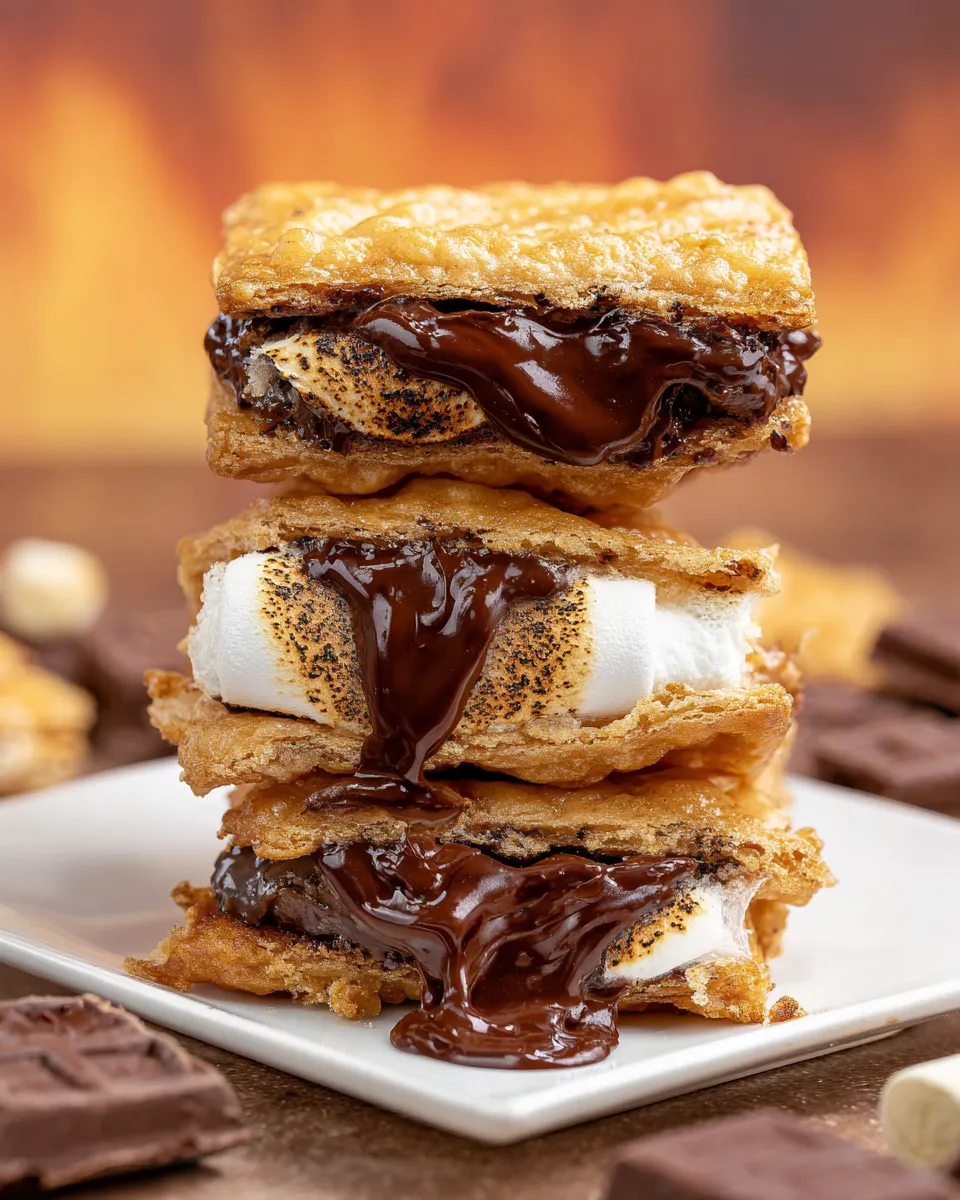 Golden Deep-Fried S’mores Ready to Devour