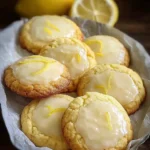 Lemon Poundcake Cookies on a Rustic Plate