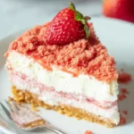 Strawberry Crunch Cheese Cake Slices Ready to Serve